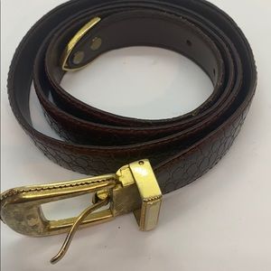 Genuine Crocodile Grain Men’s Belt
